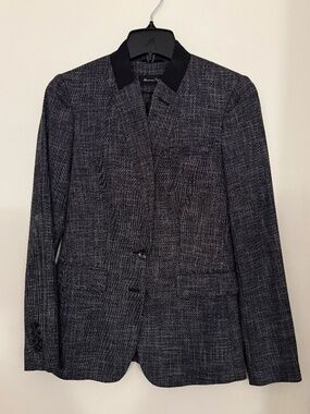 MASSIMO DUTTI BLAZER WOMEN'S SIZE 4 BLACK GREY